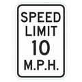 Speed Limit, Speed Control & Radar Speed Traffic Sign, 18 in H, 12 in W, Aluminum, T1-6255-HI_12x18