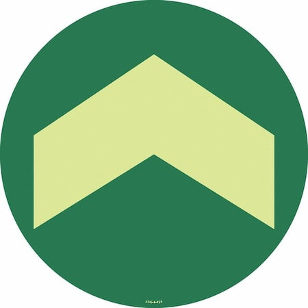 Floor Sign, 8 in H, 8 in W, Vinyl, Circle, English, FS-8-625, PK2