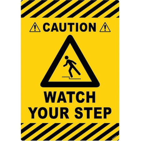 Floor Sign, 20 in H, 14 in W, Vinyl, Vertical Rectangle, English, FS-2014-612