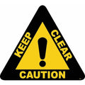 Floor Sign, 15 in H, 15 in W, Vinyl, Triangle, English, FS-15T-401