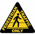 Anti-Slip Floor Sign, 15 in H, 15 in W, Vinyl, Triangle, English, FS-15T-402