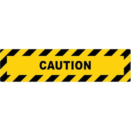 Anti-Slip Floor Sign, 6 in H, 24 in W, Vinyl, Horizontal Rectangle, English, FS-624-207