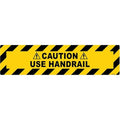 Floor Sign, 6 in H, 24 in W, Vinyl, Horizontal Rectangle, English, FS-624-618