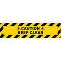Floor Sign, 6 in H, 24 in W, Vinyl, Horizontal Rectangle, English, FS-624-619