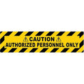 Floor Sign, 6 in H, 24 in W, Vinyl, Horizontal Rectangle, English, FS-624-620