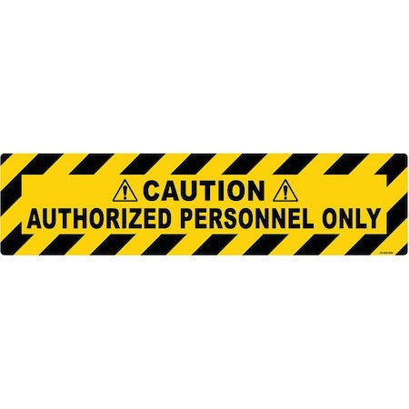 Floor Sign, 6 in H, 24 in W, Vinyl, Horizontal Rectangle, English, FS-624-620