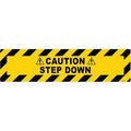 Floor Sign, 6 in H, 24 in W, Vinyl, Horizontal Rectangle, English, FS-624-621