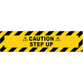 Floor Sign, 6 in H, 24 in W, Vinyl, Horizontal Rectangle, English, FS-624-622