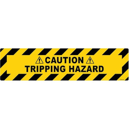 Floor Sign, 6 in H, 24 in W, Vinyl, Horizontal Rectangle, English, FS-624-624