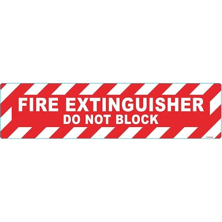 Floor Sign, 6 in H, 24 in W, Vinyl, Horizontal Rectangle, English, FS-624-901