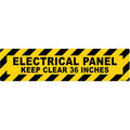 Floor Sign, 6 in H, 24 in W, Vinyl, Horizontal Rectangle, English, FS-624-902