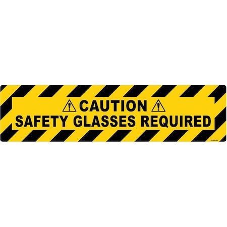 Anti-Slip Floor Sign, 6 in H, 24 in W, Vinyl, Horizontal Rectangle, English, FS-624-903