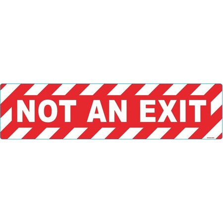 Floor Sign, 6 in H, 24 in W, Vinyl, Horizontal Rectangle, English, FS-624-905
