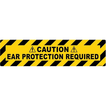 Anti-Slip Floor Sign, 6 in H, 24 in W, Vinyl, Horizontal Rectangle, English, FS-624-908