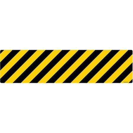 Anti-Slip Floor Sign, 6 in H, 24 in W, Vinyl, Horizontal Rectangle, English, FS-624-909