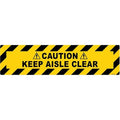 Floor Sign, 6 in H, 24 in W, Vinyl, Horizontal Rectangle, English, FS-624-910
