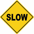 Anti-Slip Floor Sign, 17 in H, 17 in W, Vinyl, Diamond, English, FS-DIAM-502