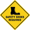 Anti-Slip Floor Sign, 17 in H, 17 in W, Vinyl, Diamond, English, FS-DIAM-510