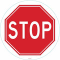 Anti-Slip Floor Sign, 8 in H, 8 in W, Vinyl, Circle, English, FS-8-802, PK2