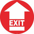 Floor Sign, 8 in H, 8 in W, Vinyl, Circle, English, FS-8-806, PK2