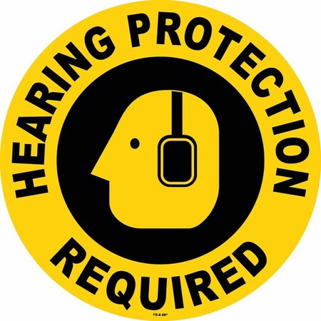Anti-Slip Floor Sign, 8 in H, 8 in W, Vinyl, Circle, English, FS-8-808, PK2