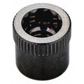 Nut Insert, 1-1/4"" Thrd Sz, 1-17/32 in L, Round, Steel, Black Oxide