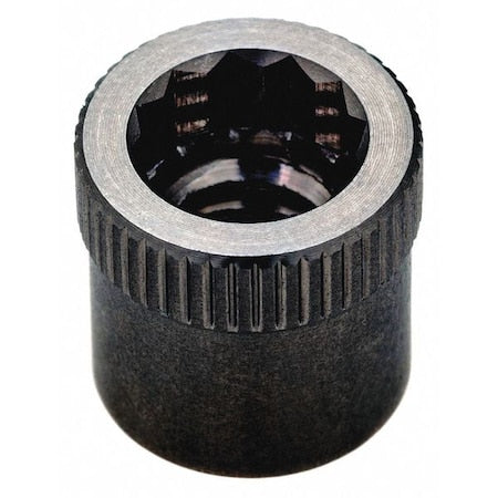 Nut Insert, 7/8""-14 Thrd Sz, 1-23/64 in L, Round, Steel, Black Oxide