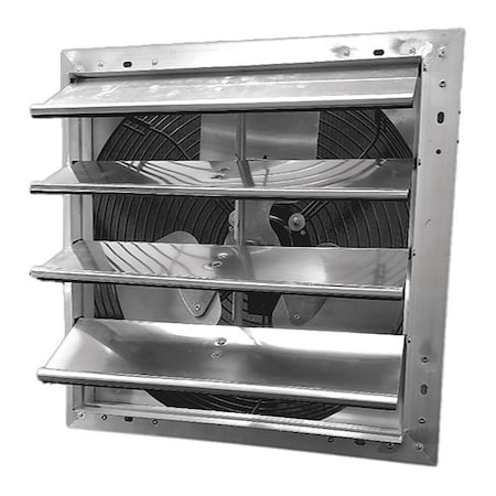 Shutter Mount Exhaust Fan, 16 in Blade Dia, 1/10 hp, 1 Phase, Variable Speed, 1381 cfm, 115V AC