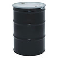 Open Head Transport Drum, Carbon Steel, 55 gal, Unlined, Black