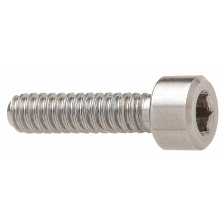 #10-32 Socket Head Cap Screw, Socket, Plain 316 Stainless Steel, 3/8 in Length