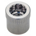 Nut Insert, 7/8""-14 Thrd Sz, 1-23/64 in L, Round, Stainless Steel, Plain