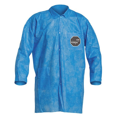 ProShield 10 Disposable Lab Coat, ProShield(R), Snaps Closure, Blue, 4XL, 30 PK