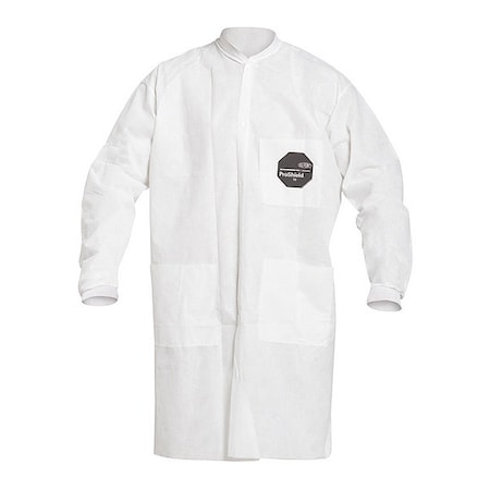 ProShield 10 Disposable Lab Coat, ProShield(R), Snaps Closure, White, XL, 30 PK