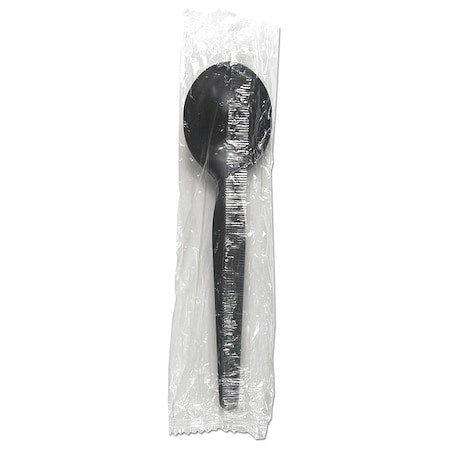 Disp Soup Spoon, Black, Heavy, PK1000