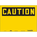 Caution Sign, 14" W, 10" H, English, Vinyl, Yellow