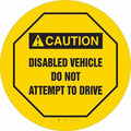Traffic Sign, 24 in H, 24 in W, Vinyl, Circle, English, 487D51