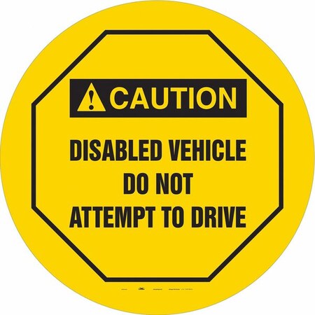 Traffic Sign, 24 in H, 24 in W, Vinyl, Circle, English, 487D51