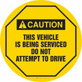 Traffic Sign, 24 in H, 24 in W, Vinyl, Circle, English, 487D52