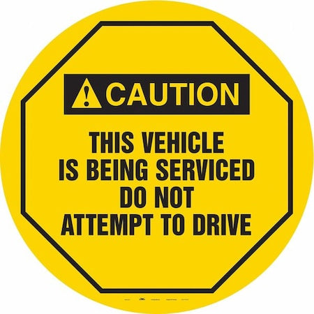Traffic Sign, 24 in H, 24 in W, Vinyl, Circle, English, 487D52