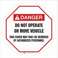 Traffic Sign, 24 in H, 24 in W, Vinyl, Circle, English, 487D54