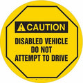 Traffic Sign, 20 in H, 20 in W, Vinyl, Circle, English, 487D56