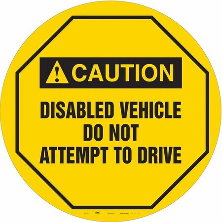 Traffic Sign, 20 in H, 20 in W, Vinyl, Circle, English, 487D56