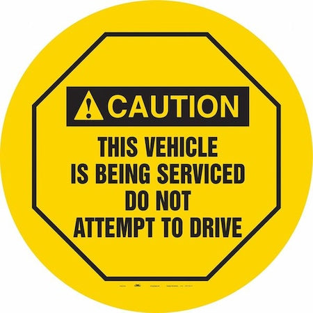 Traffic Sign, 20 in H, 20 in W, Vinyl, Circle, English, 487D57