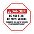Traffic Sign, 20 in H, 20 in W, Vinyl, Circle, English, 487D58