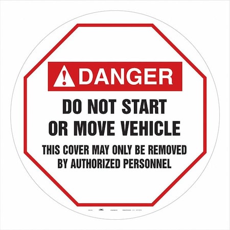 Traffic Sign, 20 in H, 20 in W, Vinyl, Circle, English, 487D58