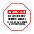 Traffic Sign, 20 in H, 20 in W, Vinyl, Circle, English, 487D59