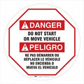 Traffic Sign, 20 in Height, 20 in Width, Vinyl, Circle, English, French, Spanish