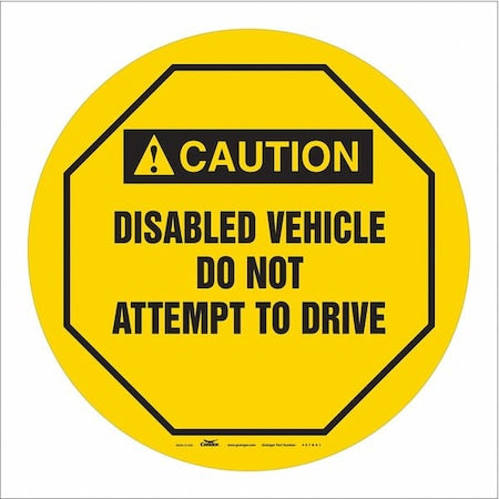 Traffic Sign, 16 in H, 16 in W, Vinyl, Circle, English, 487D61