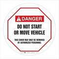 Traffic Sign, 16 in H, 16 in W, Vinyl, Circle, English, 487D63