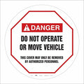 Traffic Sign, 16 in H, 16 in W, Vinyl, Circle, English, 487D64